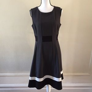 Calvin Klein Gray Career Dress Fit & Flare Dress